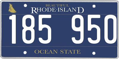 RI license plate 185950