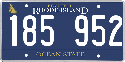RI license plate 185952
