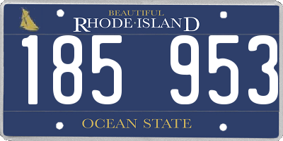 RI license plate 185953