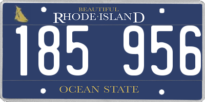 RI license plate 185956