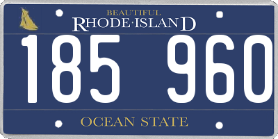 RI license plate 185960