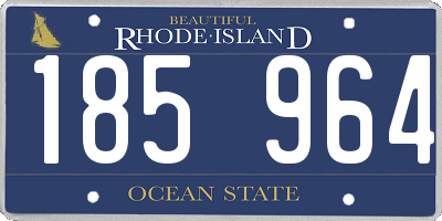 RI license plate 185964