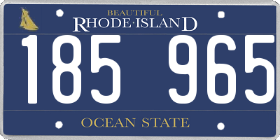 RI license plate 185965