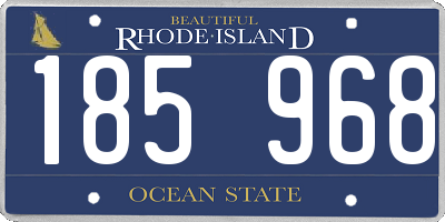 RI license plate 185968