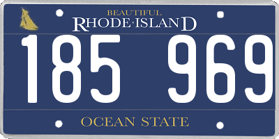 RI license plate 185969