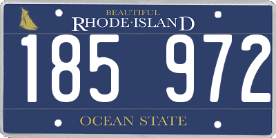 RI license plate 185972