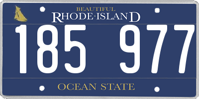 RI license plate 185977