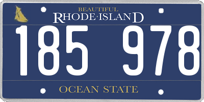 RI license plate 185978
