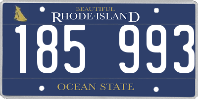 RI license plate 185993