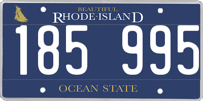 RI license plate 185995