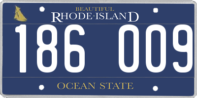 RI license plate 186009