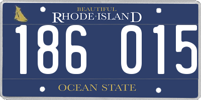 RI license plate 186015