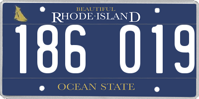 RI license plate 186019