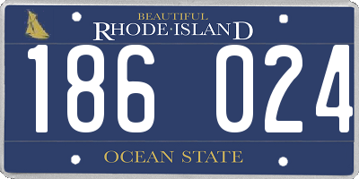 RI license plate 186024