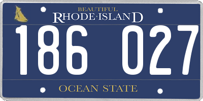 RI license plate 186027