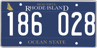 RI license plate 186028