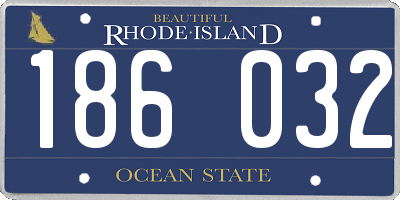 RI license plate 186032