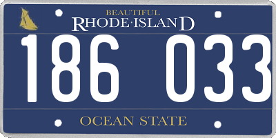 RI license plate 186033