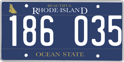 RI license plate 186035