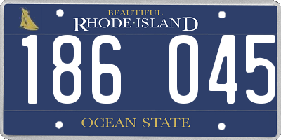 RI license plate 186045