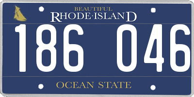 RI license plate 186046
