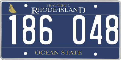 RI license plate 186048
