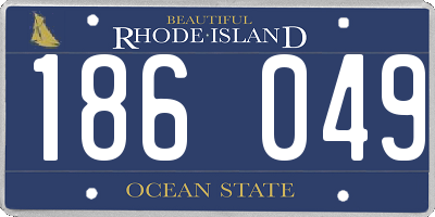 RI license plate 186049