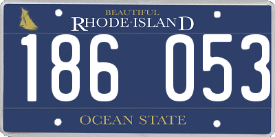 RI license plate 186053