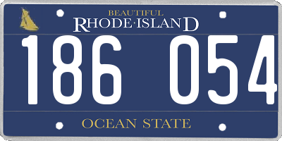 RI license plate 186054