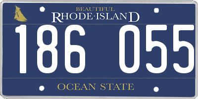 RI license plate 186055