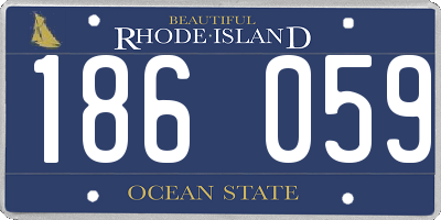RI license plate 186059