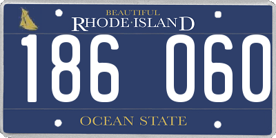 RI license plate 186060