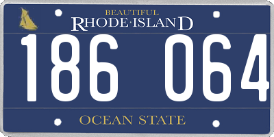 RI license plate 186064