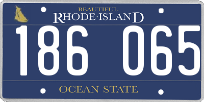 RI license plate 186065