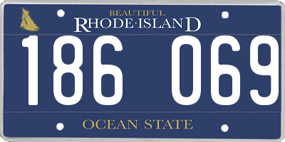 RI license plate 186069