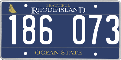 RI license plate 186073
