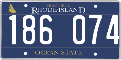 RI license plate 186074