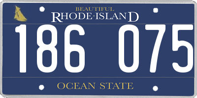 RI license plate 186075