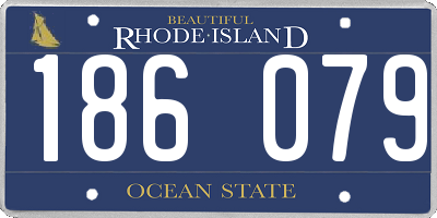 RI license plate 186079
