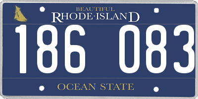 RI license plate 186083