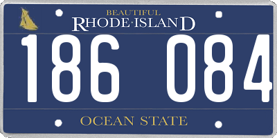 RI license plate 186084
