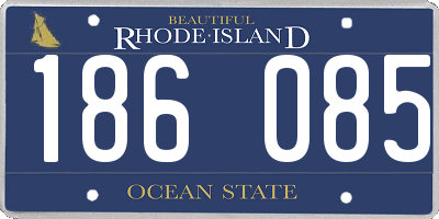 RI license plate 186085
