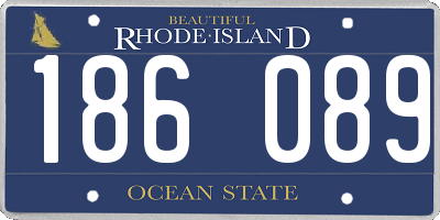 RI license plate 186089