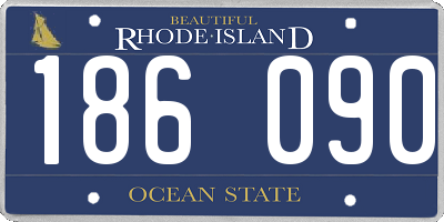 RI license plate 186090