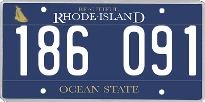 RI license plate 186091