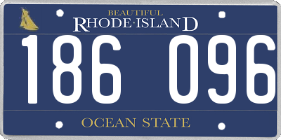 RI license plate 186096