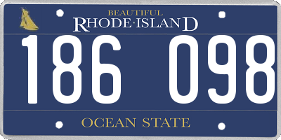 RI license plate 186098