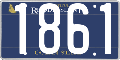RI license plate 1861