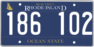 RI license plate 186102