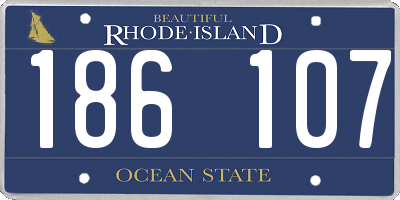 RI license plate 186107